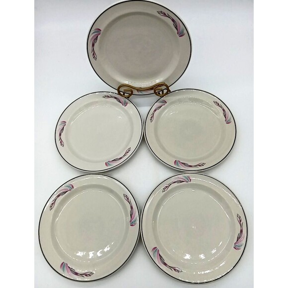 Vintage Alladdin Temp-Rite Better By Degrees Set Of Five Salad Plates - Picture 5 of 6